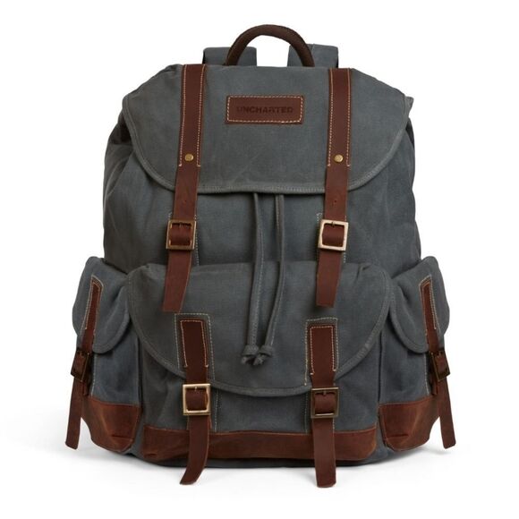 No Brand Other - Uncharted 1 2 Drake Canvas Backpack Bag Figure Fits Laptop Sony Naughty Dog NEW